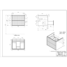 Тумба подвесная CERSANIT CLASSIC RIBBLE 60 коричневый 69279
